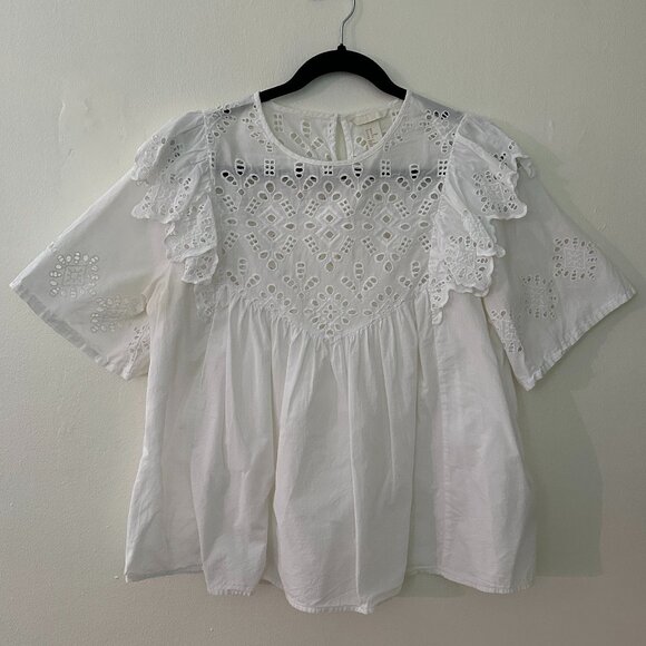 Flowy Cotton Blouse - Picture 1 of 4